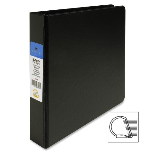 Sparco Products Slant-D Ring Binder,w/Sheet Lifter,1-1/2" Cap,11"x8-1/2",BK