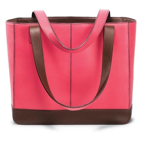 Day-timer Leather Tote, 11-1/2"x10"x4", Pink