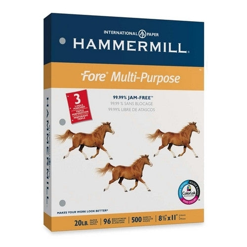 Hammermill MP Paper,20Lb,3-Hole,8-1/2"x11",96 GE/112 ISO,WE