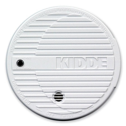 Kidde Fire and Safety Smoke Alarm, Flashing LED, 9V Battery Included, White