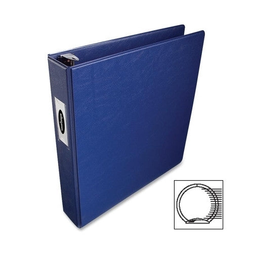 Acco/Wilson Jones 3 Ring Vinyl Binder, 1-1/2"Capacity, 11"x8-1/2", Dark Blue