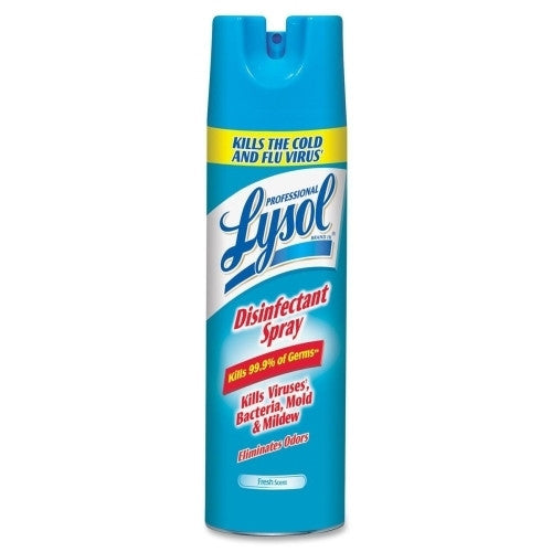 Reckitt & Benckiser Disinfectant Spray, Lysol, Fresh Scent, 19 oz., 12/CT