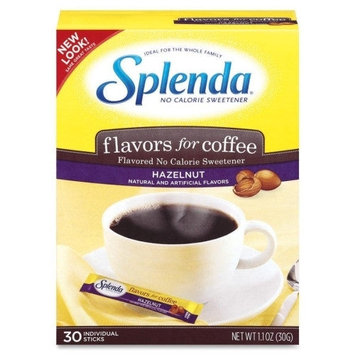 Johnson & Johnson Splenda Hazelnut Sweetener, No Calorie, 30/BX