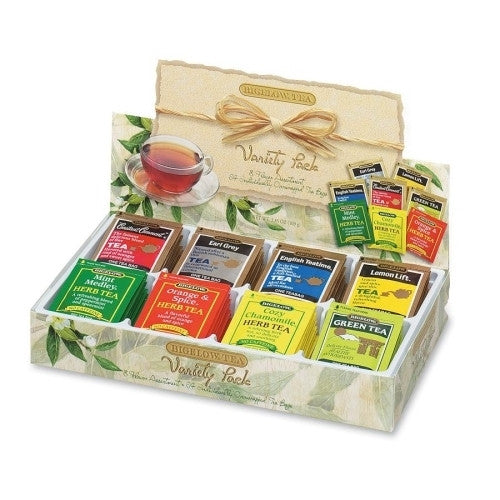 Bigelow Tea Company Tea Tray Pack, 8 Assorted Teas, 64/BX