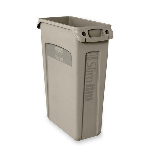 Rubbermaid Commercial Products Waste Container,w/Venting Channel,23 Gallon,22"x11"x30",BG