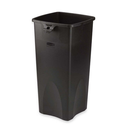 Rubbermaid Commercial Products Square Waste Container,23 Gal,14-1/2"x14-1/2"x28",Black