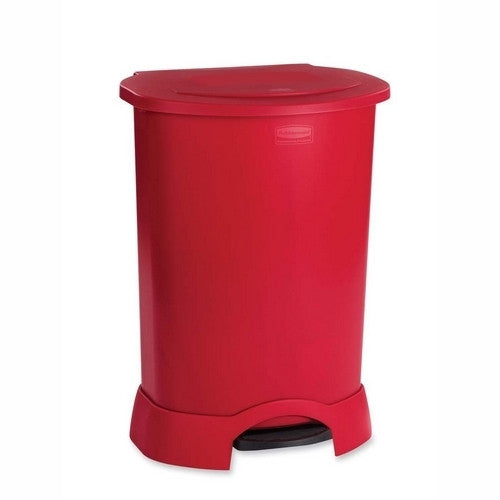 Rubbermaid Commercial Products Step on Container,30 Gallon,19-2/3"x24-1/5"x34-1/5",Red