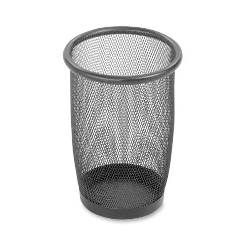 Safco Products Company Steel Mesh Wastebasket, 3 Gallon, 7-1/2"x9", Black