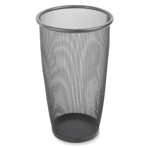 Safco Products Company Steel Mesh Wastebasket, 9 Gallon, 13-1/2"x19-1/2", Black