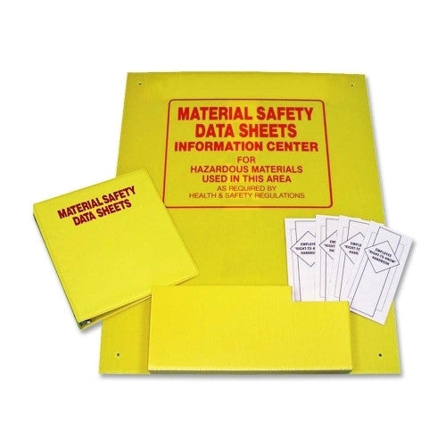 Tatco MSDS Information Center, Hardware Included, 24"x30", Yellow