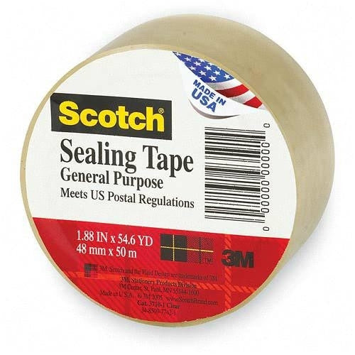 3M Commercial Office Supply Div. Commercial Grade Packaging Tape, 2"x55 Yds, Clear