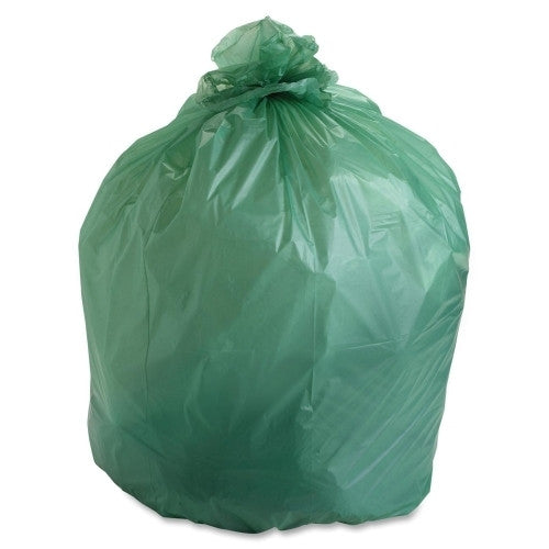 Stout Compostable Trash Bags,30Gal,1.10ml,30"x39",48/BX,Green