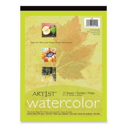 Pacon Corporation Watercolor Pad, 9"x12", Acid-free, 12 Sheets/Pad