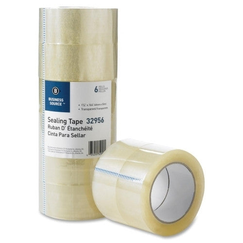 Business Source Packaging Tape,w/Hot Melt Adhesive,3"Core,2"x55 Yr.,6/PK,CL