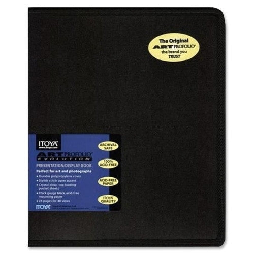 Itoya of America, Ltd Presentation/Display Book,11"x14",Clear Top/Black Paper