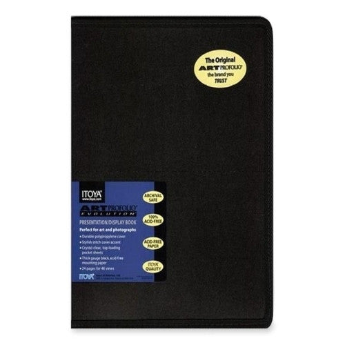 Itoya of America, Ltd Presentation/Display Book,11"x17",Clear Top/Black Paper