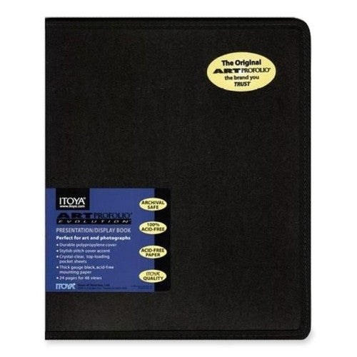 Itoya of America, Ltd Presentation/Display Book,14"x17",Clear Top/Black Paper