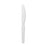 Dixie Foods Plastic Knife, Heavy/Medium Weight, 100/BX, White