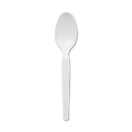 Dixie Foods Plastic Teaspoon, Heavy/Medium Weight, 100/BX, White