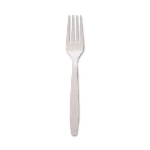 Dixie Foods Heavyweight Forks, 7-1/10" L, 1000/CT, White