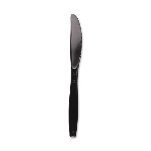 Dixie Foods Plastic Knife, Heavyweight, 1000/CT, Black