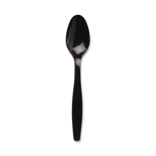 Dixie Foods Plastic Teaspoon, Heavyweight, 1000/CT, Black