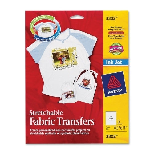 Avery Consumer Products Light T-Shirts Transfers, Iron-On, 8-1/2"x11", 5 sheets