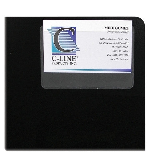 C-Line Products, Inc. Business Card Holder,Top-Load,2"x3-1/2",10/PK,Clear