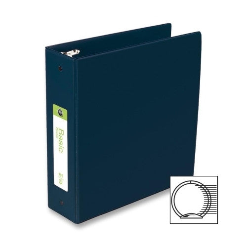 Acco/Wilson Jones 3 Ring Binder,w/o Label Holder,3" Cap.,11"x8-1/2",Dark Blue