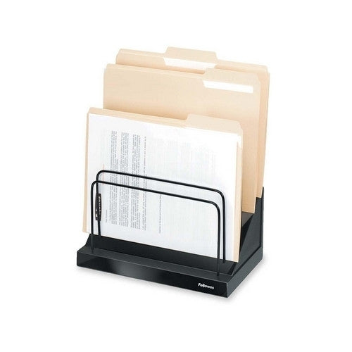 Fellowes Mfg. Co. Step File,w/ 6-1" Compartments,11-1/4"x7-1/8"x10-1/2",Black