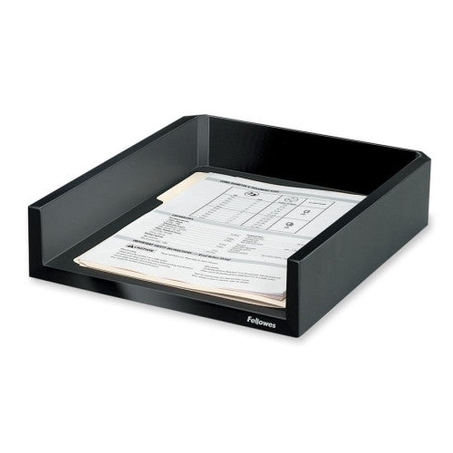 Fellowes Mfg. Co. Letter Tray,11-1/8"x13"x2-1/2", Black