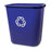 Rubbermaid Commercial Products Recycling Container, 28-1/8 Quart, 14-1/2"x10-1/4"x15", Blue