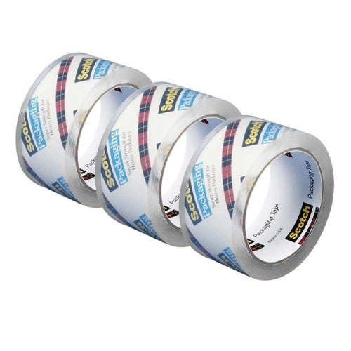 3M Commercial Office Supply Div. Packaging Tape Refill, 1-7/8"x54.6 Yds, 3/PK, Clear