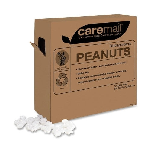 ShurTech Brands LLC Biodegradable Peanuts, 3 Cubic Feet, Static-Free, White