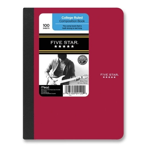 Mead Composition Book, College Ruled, 7-1/2"x9-3/4", 100 Sheets