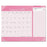 Rediform Office Products Monthly Desk Pad, Jan-Dec, 21-1/4"x16", Pink Ribbon