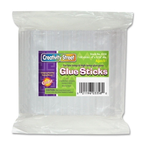 Chenille Kraft Company Glue Sticks, 4 Oz., 4"x5/16", 100/PK