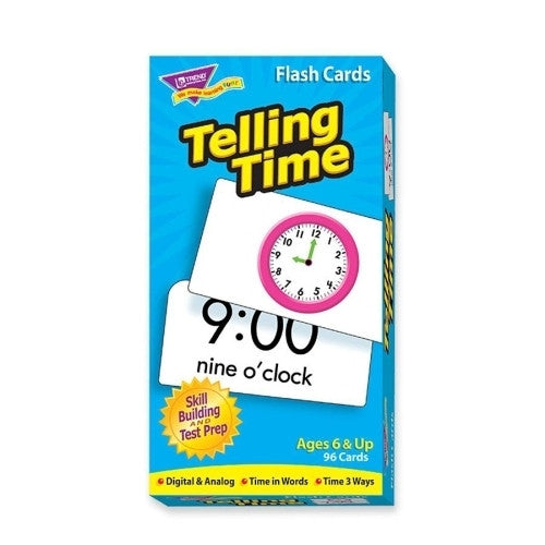 Trend Enterprises Telling Time Flash Cards, 96/BX