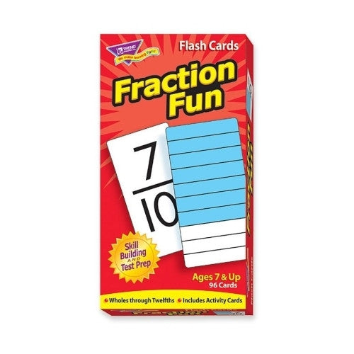 Trend Enterprises Fraction Fun Flash Cards, 96/BX