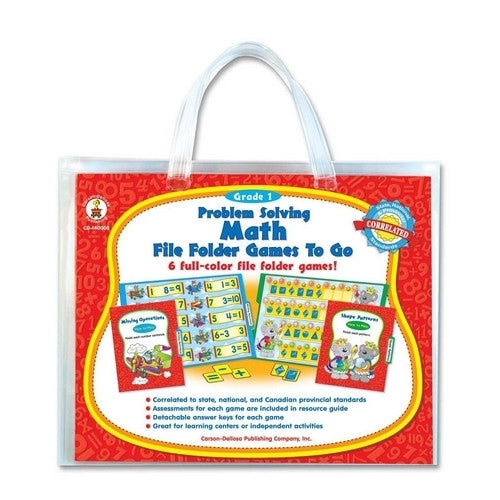 Carson-Dellosa Publishing Problem Solving Math Game, w/ 6 Games, Grade 1