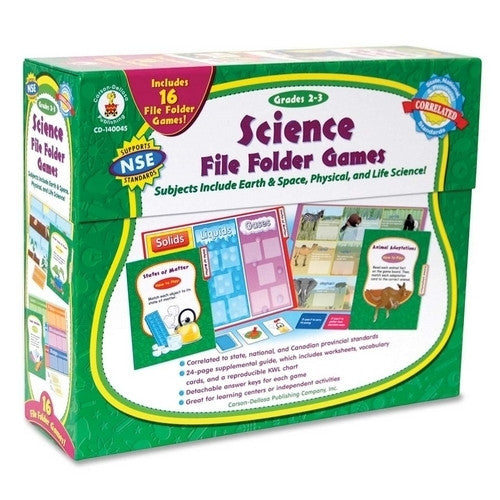 Carson-Dellosa Publishing Science File Folder Game, 16 Games , Grades 2-3