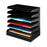 Buddy Products Desktop Organizer, 6 Tier, Legal, Horizontal, Black