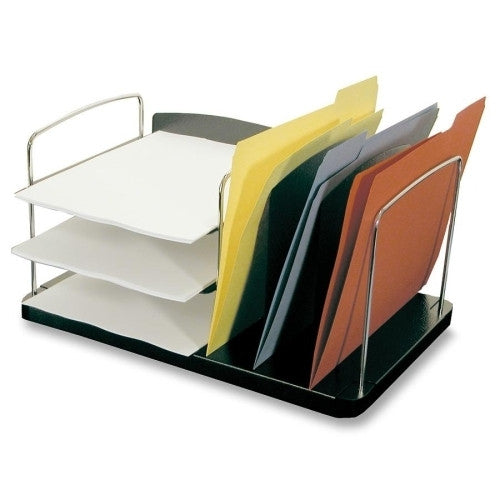 Buddy Products Desk Combo Organizer,Vert./Horz. Pckts,6-1/4"x11"x8-1/4",BK