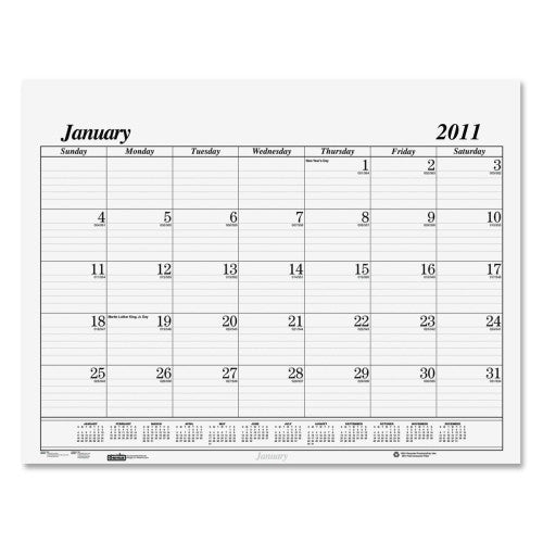 House of Doolittle Desk Pad Refill, for 124, 12 Month, Jan-Dec, 22"x17", BK