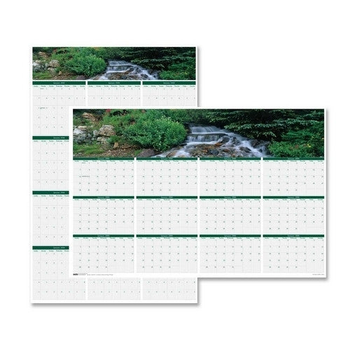 House of Doolittle Wall Calendar,Laminated,"Waterfalls",12 Month,Jan-Dec,24"x37"