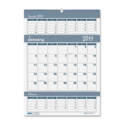 House of Doolittle Wall Calendar,3-Month,12 Months,Jan-Dec,15-1/2"x22"