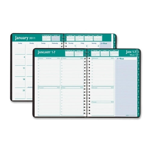 House of Doolittle Monthly Planner, 13 Months Jan-Jan, 8-1/2"x11", Black