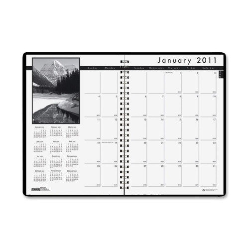 House of Doolittle Montlhy Planner, 14 Months, Dec-Jan, 8-1/2"x11", BK/WE