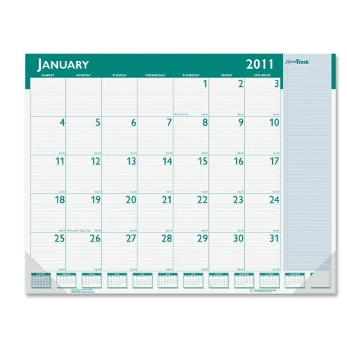 House of Doolittle Desk Pad, "Express Track", 13 Months, Jan-Jan, 22"x17"