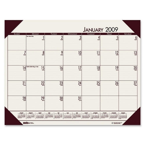 House of Doolittle Desk Pad, 12 Month, Jan-Dec, 22"x17", Tan